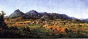 Edward Beyer The Peaks of Otter and the Town of Liberty oil on canvas